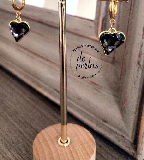 Pendientes corazón cristal CUPID
